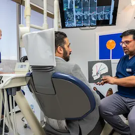 dentist examining patient